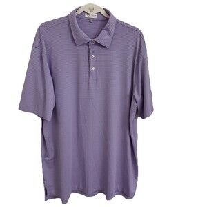 Peter Millar Shirt Mens XL Cottage Blue Striped Summer Comfort Golf Performance